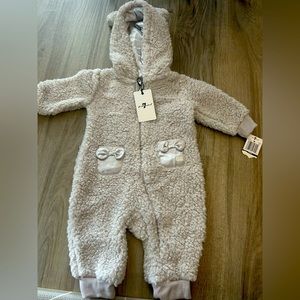 3-6 month 7 for all man kind fall/winter onsie